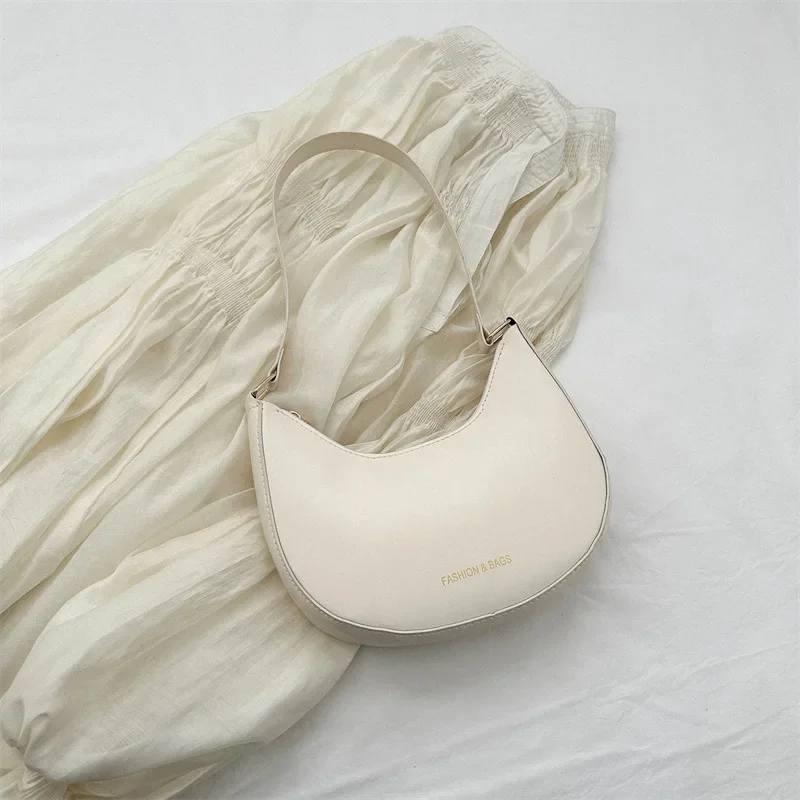 Bolsos de hombro de diseño de lujo para mujer, bolso Hobo de media luna, bolsos de marca a la moda para mujer, bolso de mano pequeño de cuero de vaca