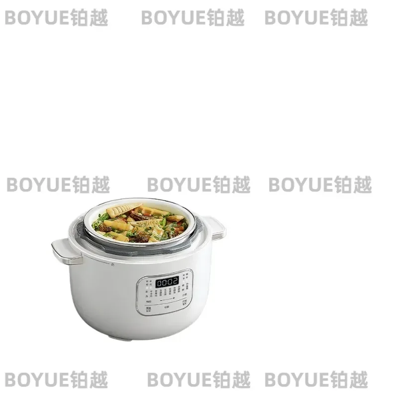 Small Electric Pressure Cooker Multifunctional Enamel Inner Pot Rice Cooker 2 in 1 Compact Household Kitchen Appliance for