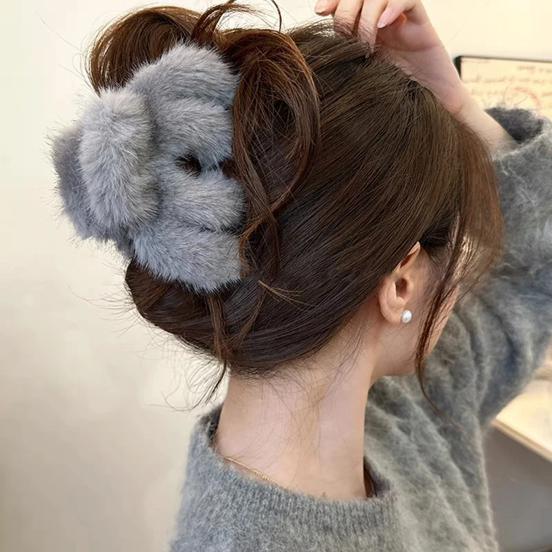 AWAYTR-garras para el pelo con forma de pata de gato de peluche, pinzas para el pelo a la moda, cangrejo para mujer y niña, accesorios para el cabello de regalo, tocados de San Valentín