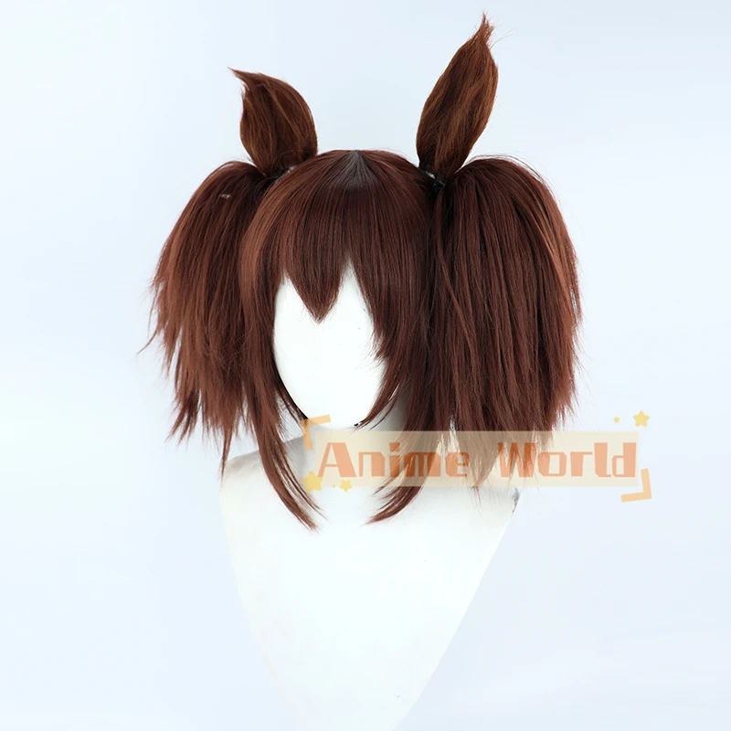أوما موسومي بريتي ديربي إيناري وان شعر مستعار تأثيري الذيل والأذنين أنيمي لعب الأدوار زي حفلة الدعامة الشعر الاصطناعية الحرارة شعر مستعار للهالوين