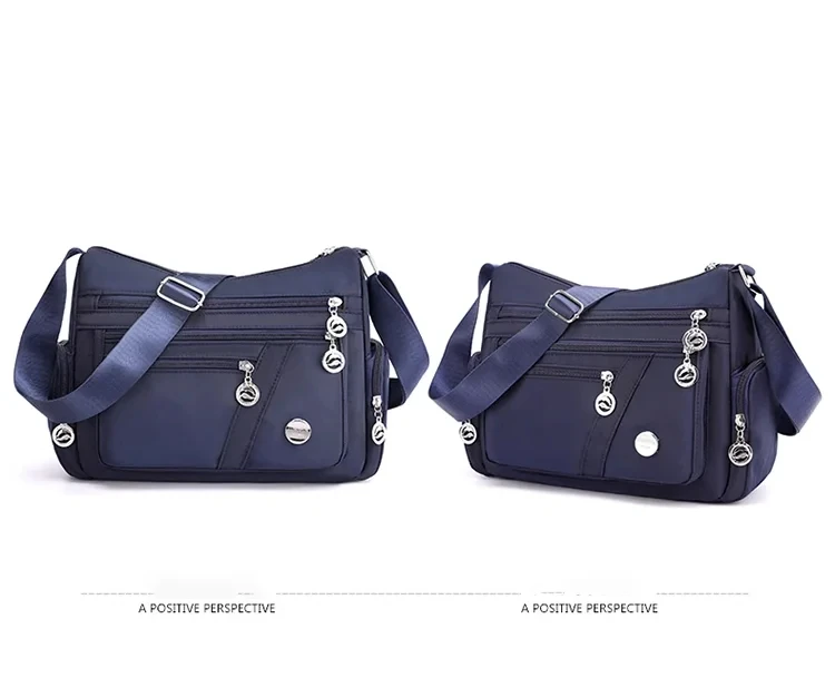 Umhängetasche für Damen, wasserdichte Tragetasche, lässige Nylon-Geldbörse, Handtasche, RFID, leichte Umhängetasche – Detail 16