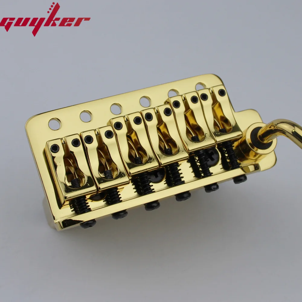 Guyker Chrome Black Gold Guitar Tremolo Bridge String Spacing 10.8MM With Tremolo System Saddle And Brass Block