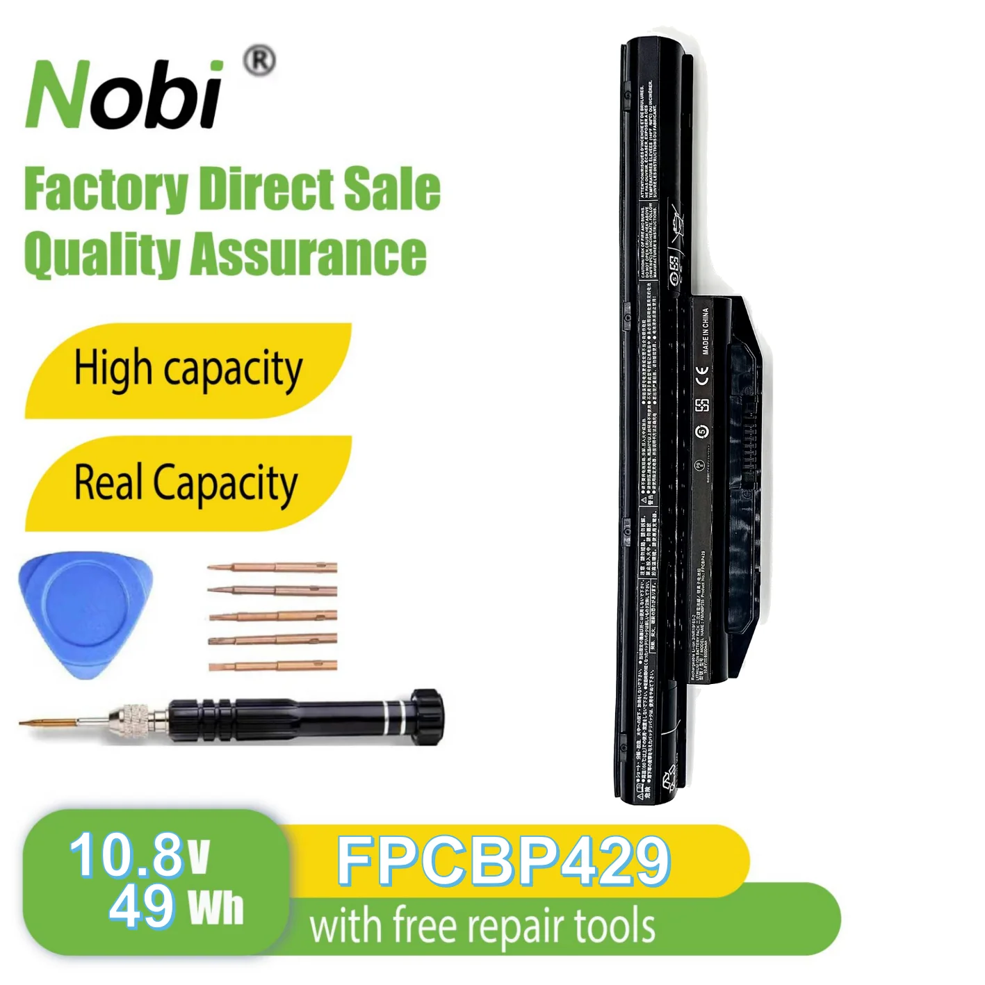 

Nobi FPCBP343 FPCBP405 FPCBP416 FPCBP404 FPCBP429 FMVNBP235 FMVNBP229 battery for Fujitsu LIFEBOOK A573 A574 S935 S936 S904 A743