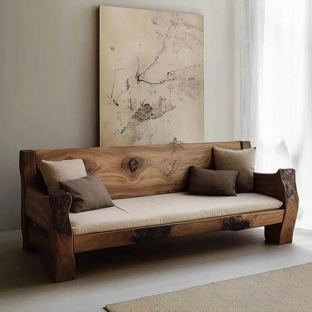 #Solid wood Chesterfield sofa chair, suitable for apartment hotel study, guest building, rectangular, with sponge backrest