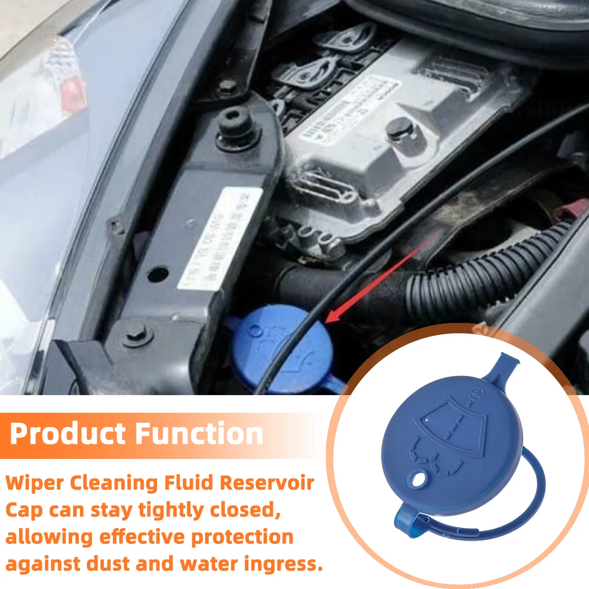 1/2/5/10PCS Tapa del depósito de líquido limpiaparabrisas M103710000 para Peugeot 206 207 208, accesorios duraderos y sellados para limpiaparabrisas de coche