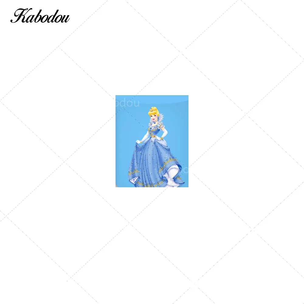 Disney Princess Circle Photo Backdrop Girls Birthday Party Cinderella Ariel Belle Round Photography Background Cylinder Covers