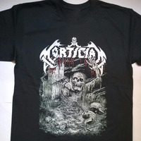 New Popular Mortician Band Black T-Shirt Cotton Full Size RM141  High Quality 100%Cotton Short Sleeve