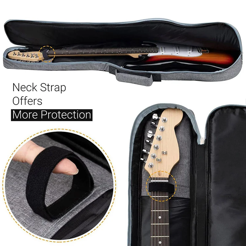 ABLB-2X Electric Guitar Gig Bag 12MM Padding Dual Adjustable Shoulder For Electric Guitar Bass Guitar Classical Guitar More