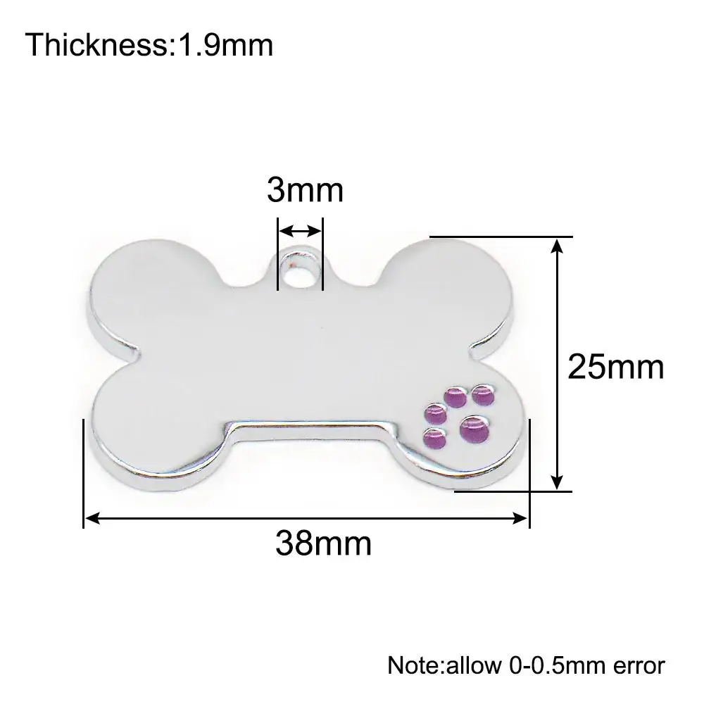 

20Pcs DOG ID Paw Bone TAG Shape Charms Dog Bone Making Jewelry Dogs Tag NamePlate Pendants Findings Laser Silver engraving DIY