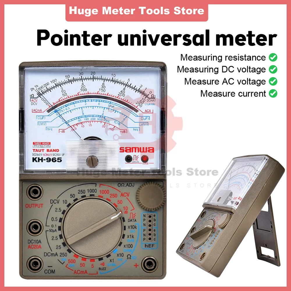 Analógico Multímetro Ponteiro Display Multi Medidor Tester ac dc Tensão Atual Resistência Medidor tipo Agulha Medidor Universal Kh-965