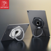 Oatsbasf Magnetic Tablet Holder with Ring Stand 360° Rotatable Metal Bracket Stand Adhesive Tablet Universal for iPad Pad Tablet