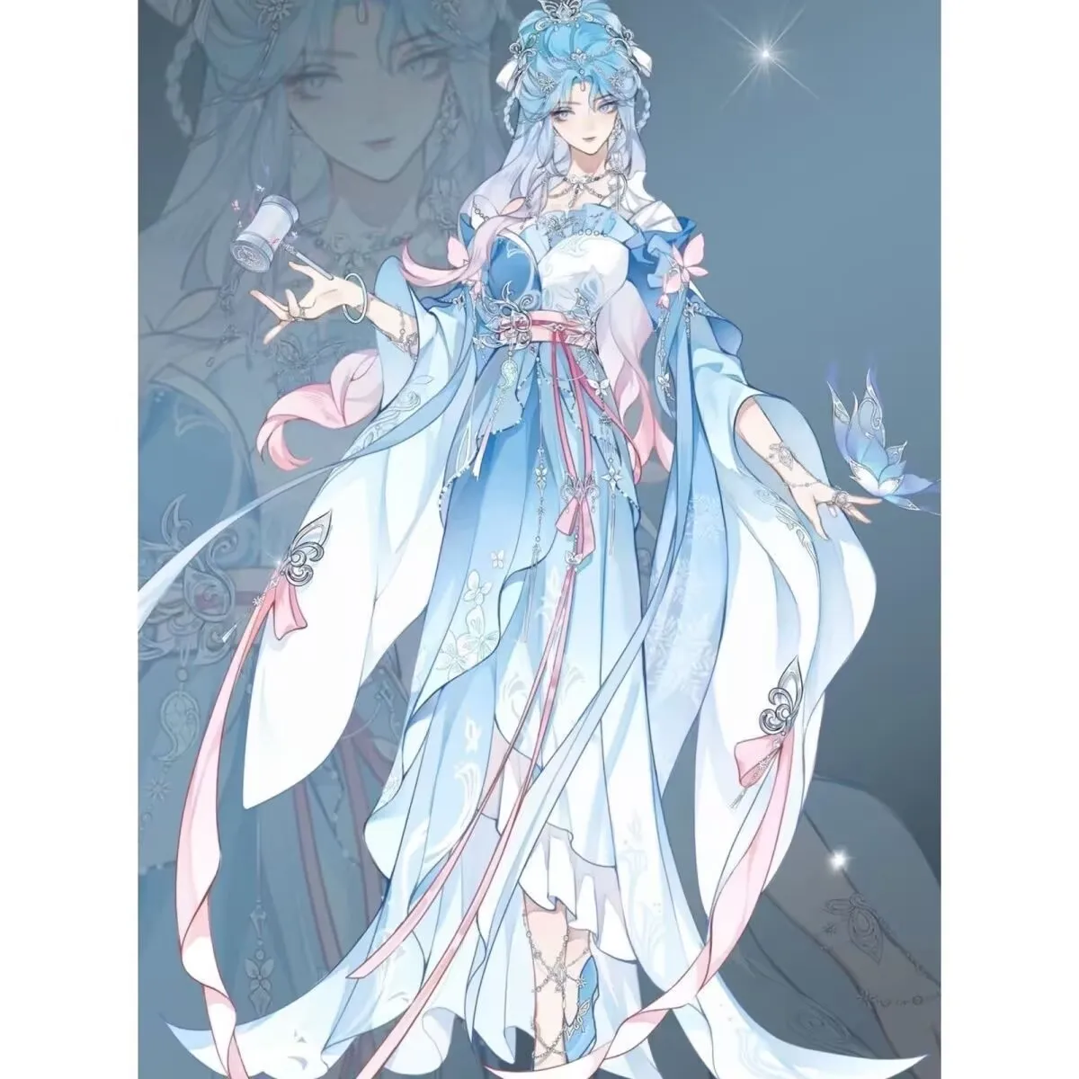 애니메이션 '비교할 수 없는 탕문'의 상품인 '탕 우통과 화 유하오'의 자작 아크릴 스탠드