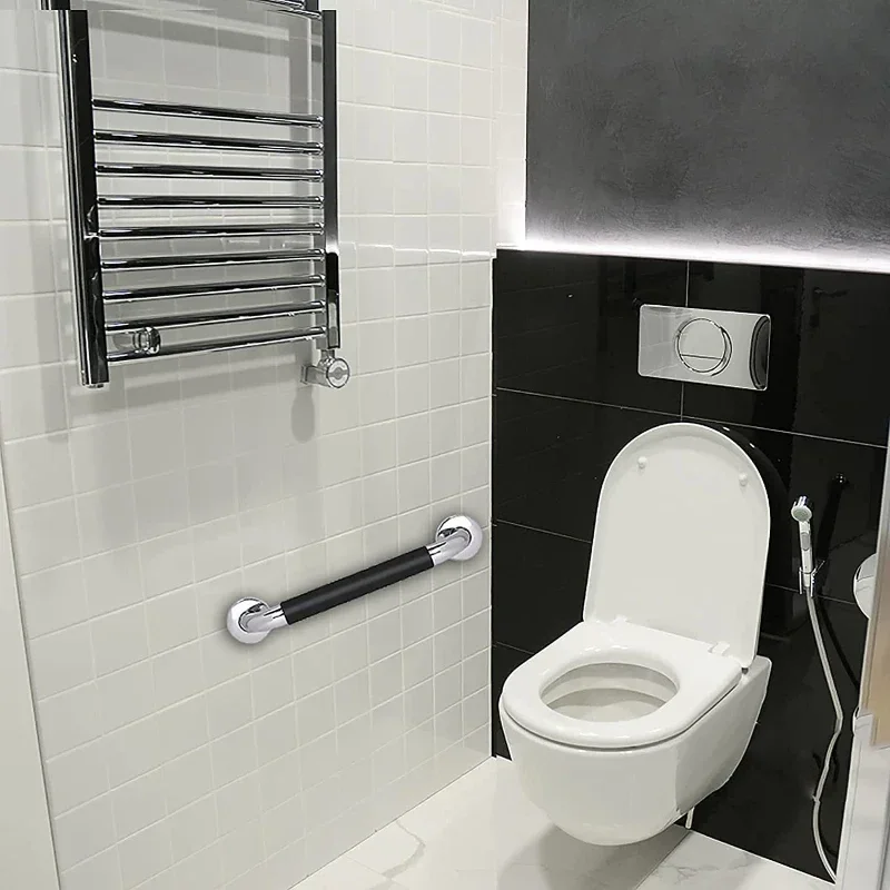 Shower Toilet Handrail Stainless Steel/Plastic Bathroom Tub Grab Bar Anti Slip Prevent Falls for Elderly Safety Support Handle