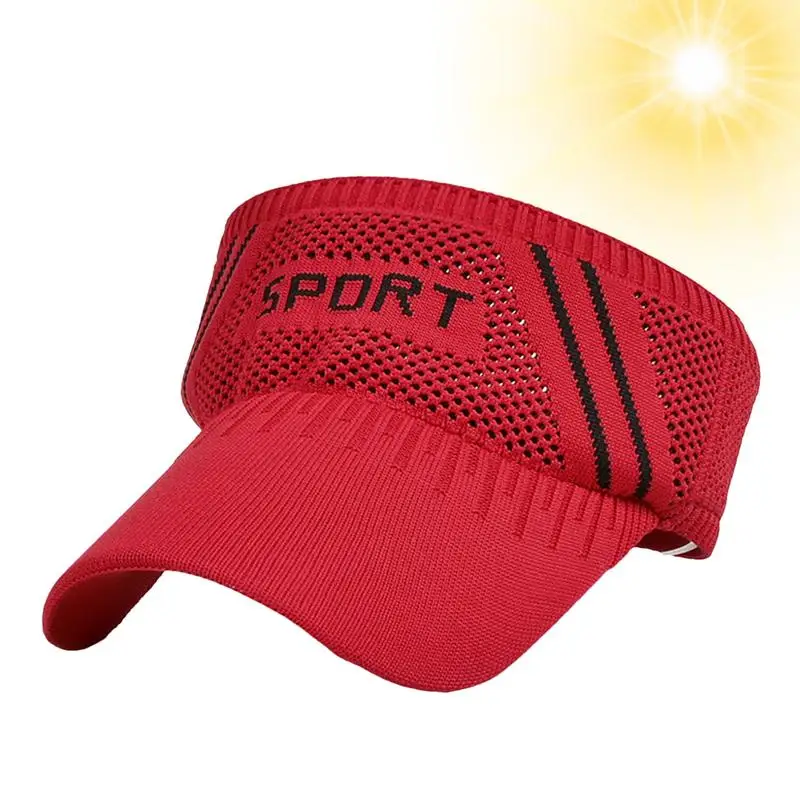 

Summer Sun Hats Men Women Adjustable Visor UV Protection Top Empty Solid Sport Tennis Golf Running Sunscreen Baseball Caps