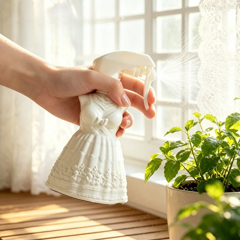 Creative Retro Skirt Shape Watering Can Household Small Sprayer Gardening Succulent Green Plant Water Spray Bottle Decoration