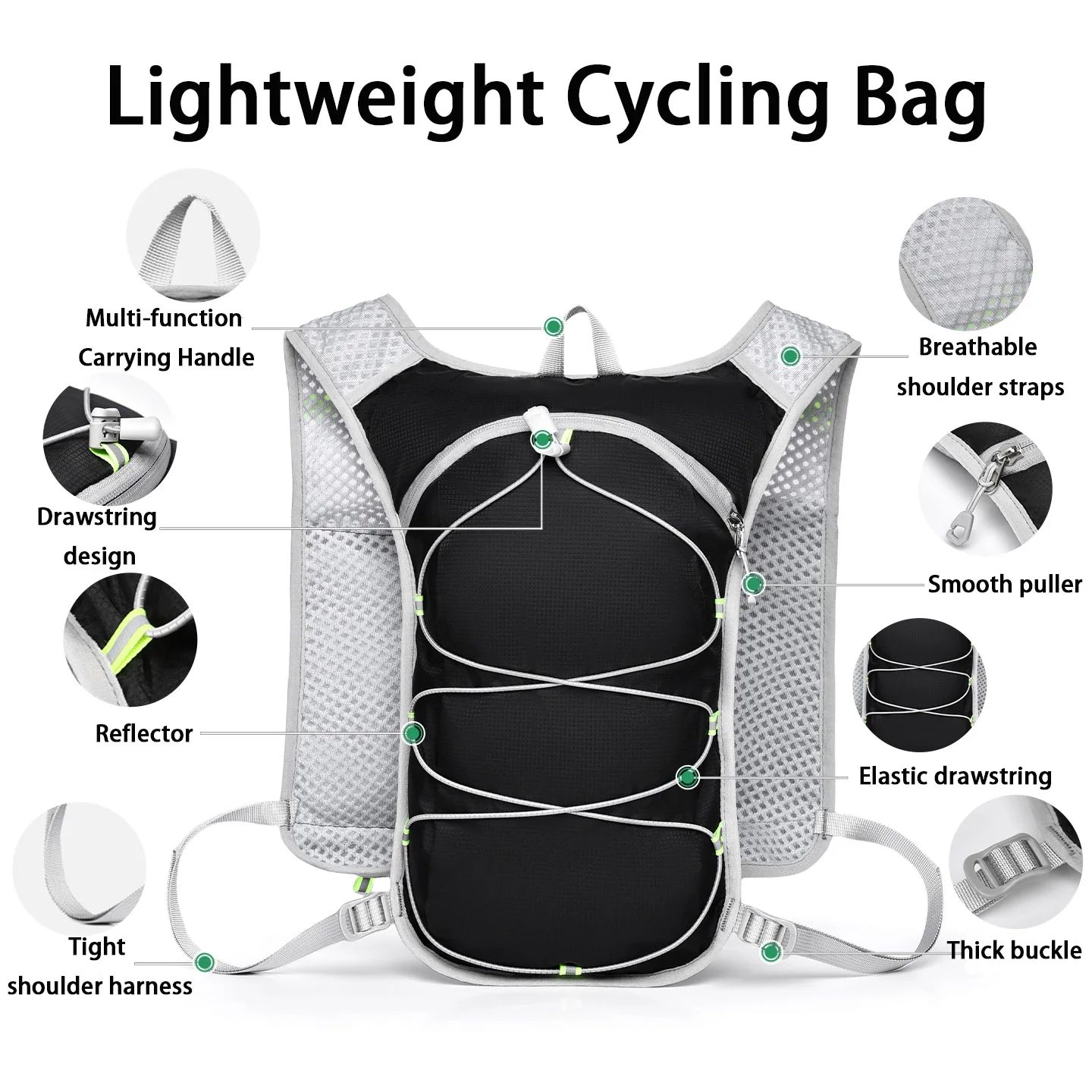 

Легкая походная сумка для улицы, мужская и женская многофункциональная простая и прочная велосипедная сумка, рюкзак для бега в стиле унисекс