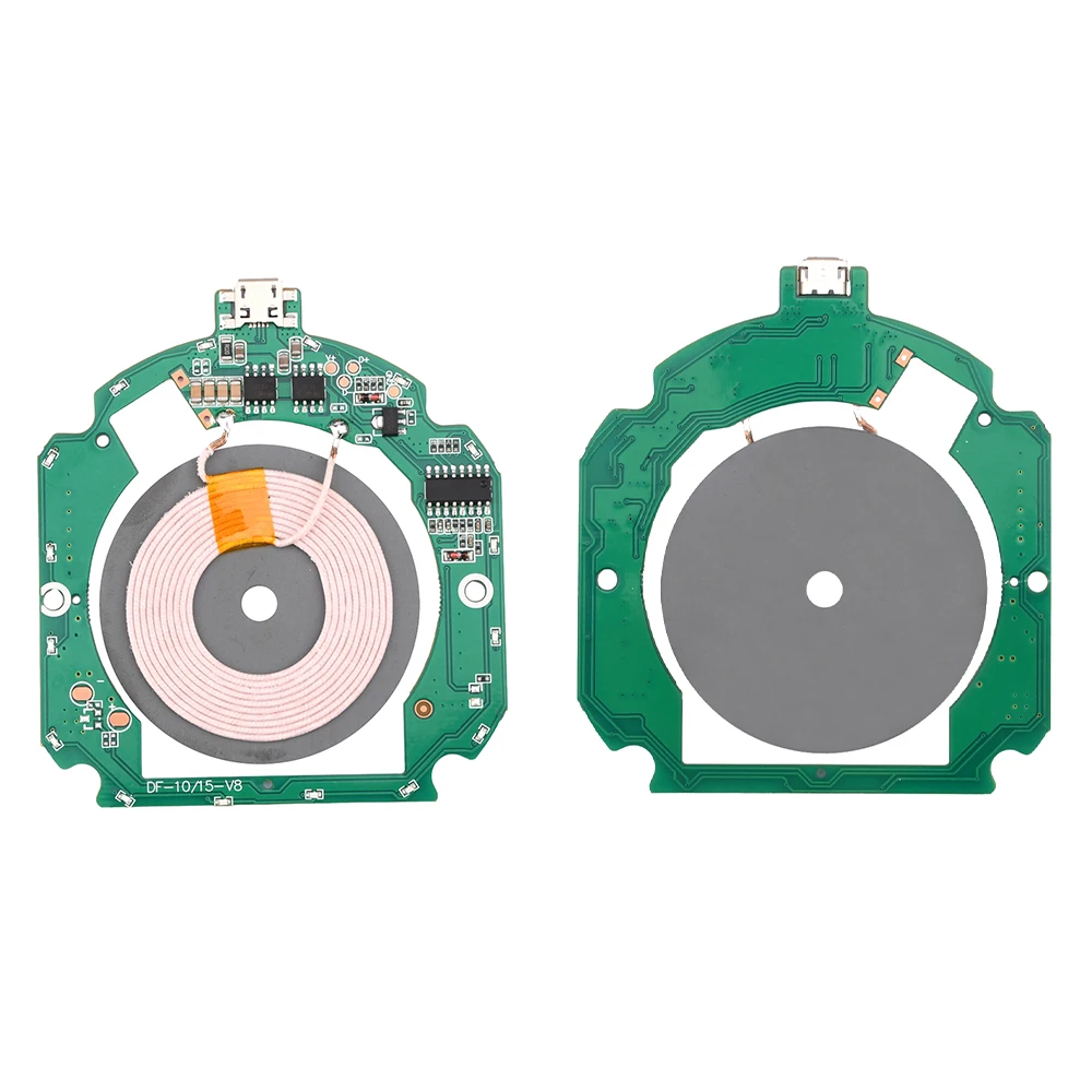 10W 15W High Power Wireless Charger Transmitter Module Type-C Micro USB + Coil QC/PD Standard Fast Charging Circuit Board