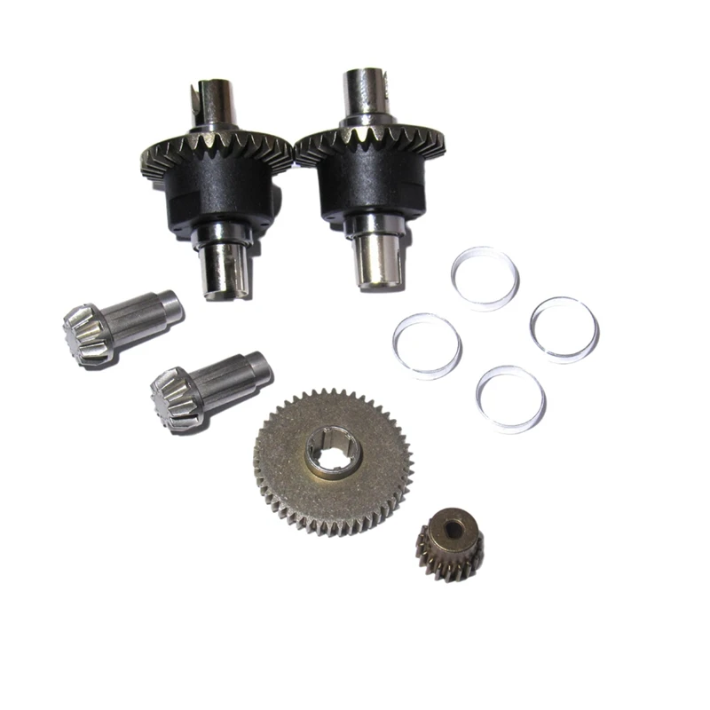 Metal Differential Upgrade Pinion Gears, Main Gear, Motor Gear, And Screw Set Part For 1:16 16101 16102 16103 RC Car