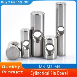 M4 M5 M6 304 Stainless Steel Barrel Bolts Cylindrical Pin Dowel Cross Hole Hammer Embedded Nut for Wood Furniture Accessories