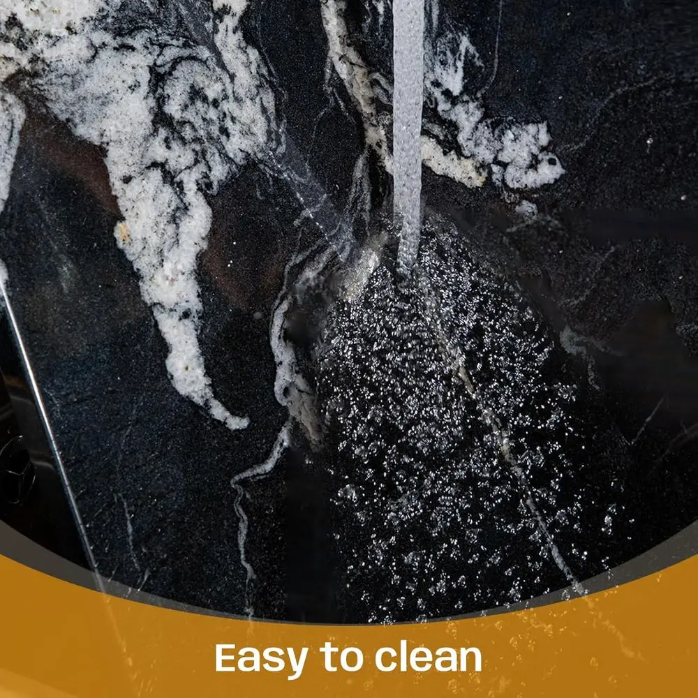 Placa de pastelaria de mármore preto durável de 12 x 20 polegadas, 0,7 polegadas de espessura, ideal para massa pesada e chocolate, pacote único