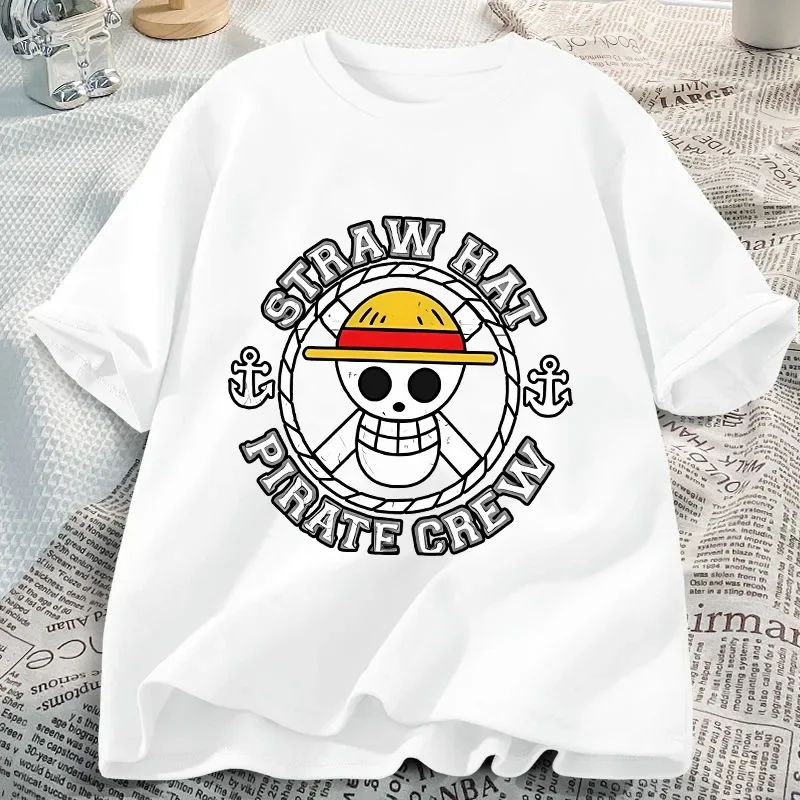 

One Piece Men T-shirt Women Summer Cotton Clothes Cool Breathable Comfortable Adult Tops Cartoon Anime Graphic Print Party Gifts