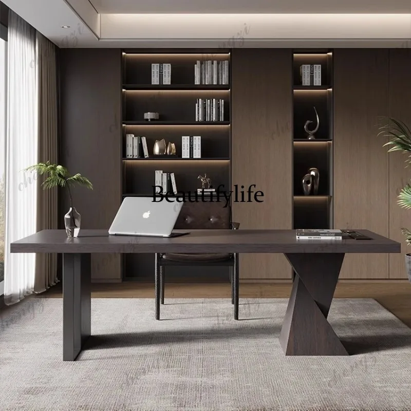 TTT  Italy Style Designer Office Desk Elegant Minimalist Vintage Dinning Office Desk Nordic Computer Office Furniture Pupitre