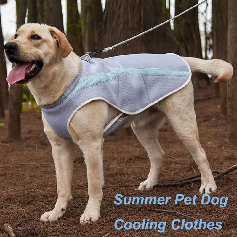 Ropa de refrigeración para almacenamiento de agua para perros pequeños y medianos, chaleco de arnés reflectante de malla para mascotas, suministros para cachorros al aire libre, Verano