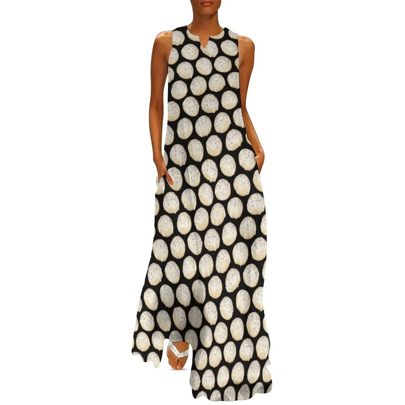 

Anise Cookie Pattern (BLACK) Long Dress summer dress party dresses woman dress for women summer ceremony dresses