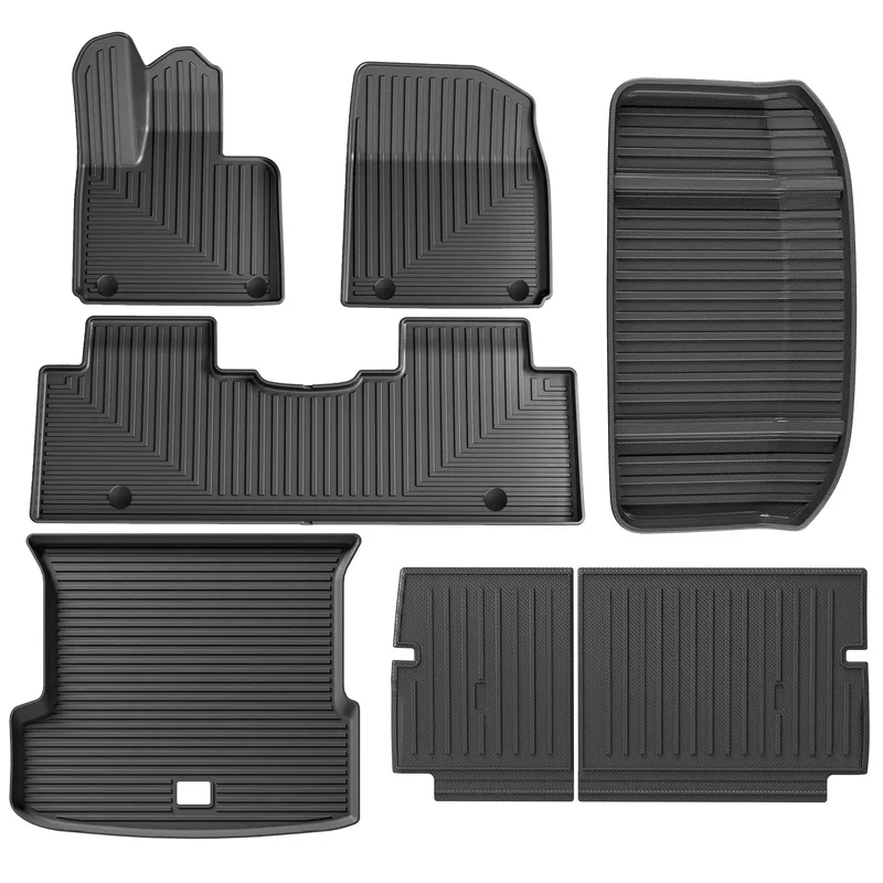 Left Drive Use for Xpeng G9 2023-2027 Car Floor Mats Cargo Liner Trunk Pad TPE 3D Foot Mat Waterproof BLACK