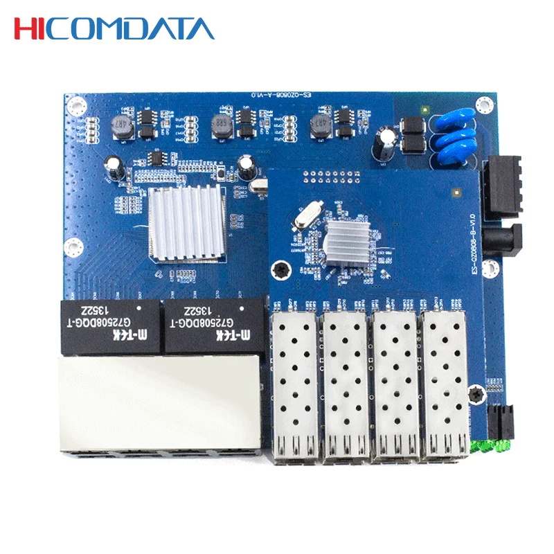 

16-Ports Industrial Switch PCBA 8*1000M fiber optical port and 8*100/1000M RJ45 ports Fiber optical port Support 1*9 module