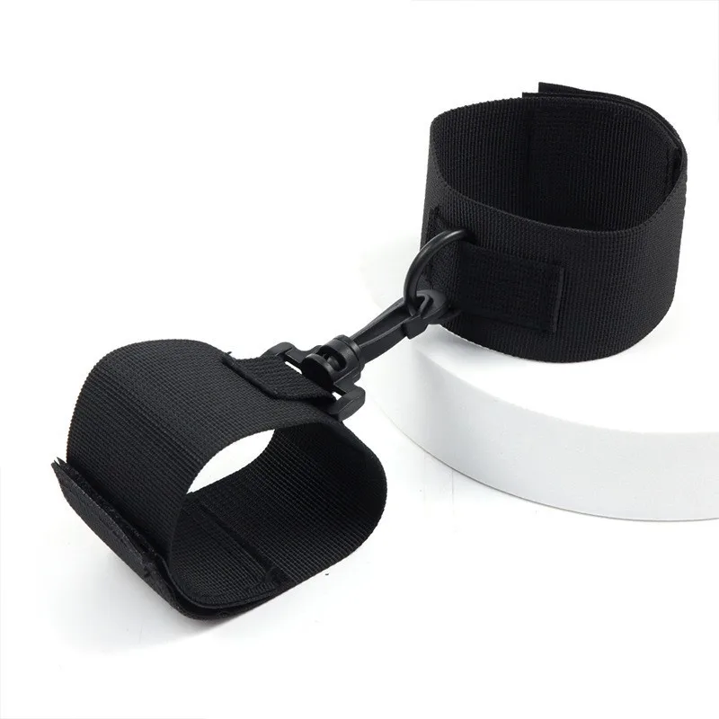 SM Fetishes Strap Handcuffs Ankle Cuffs Bed Bondage Training Restraints BDSM Tools Couple Flirting Accessories view 2