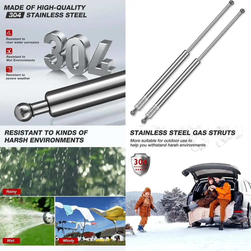 

Пара из 20 газовых стоек из нержавеющей стали объемом 60 фунтов для крышек лодочных двигателей, опор для морских автомобилей, автофургонов и грузовиков.