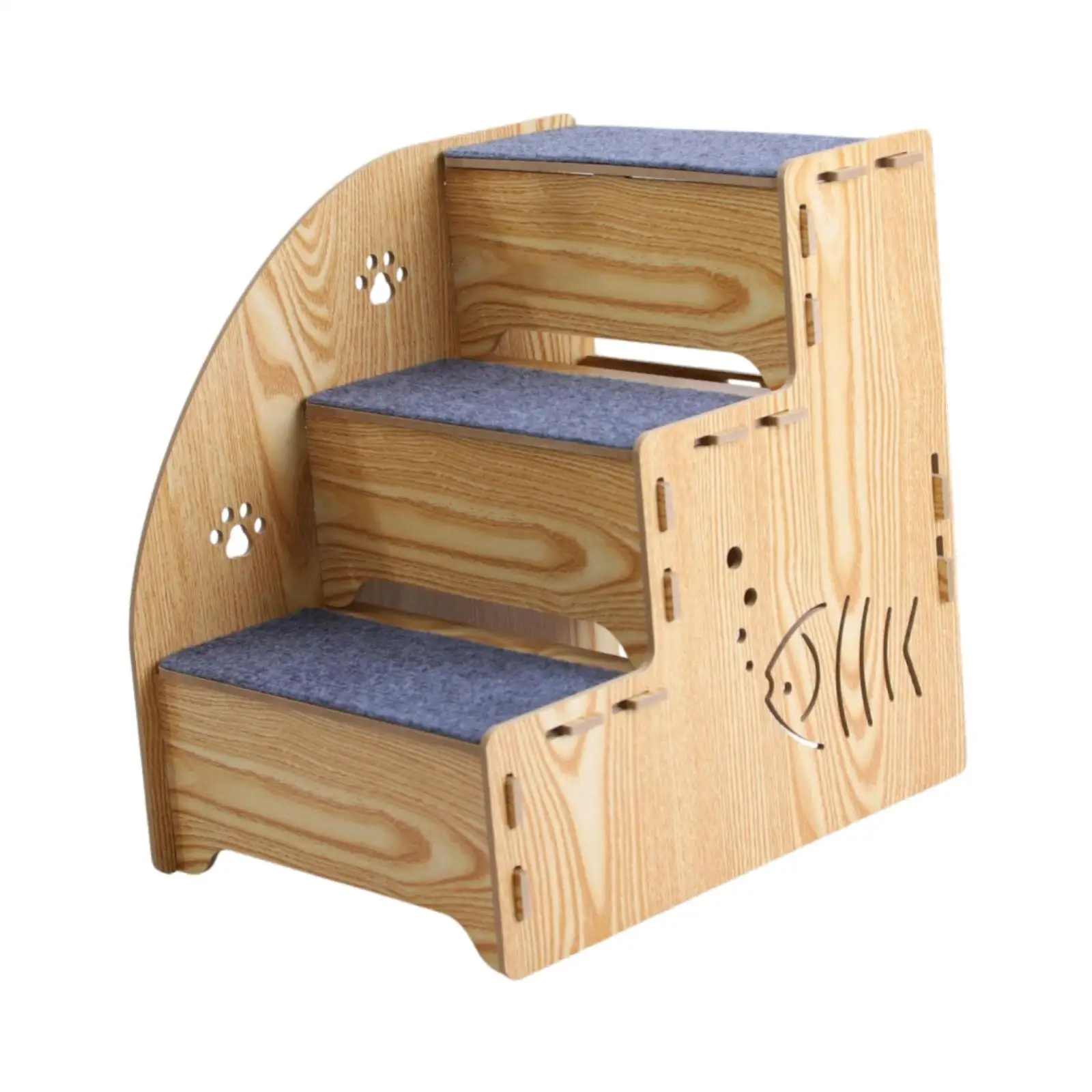 Escalera antideslizante 3 peldaños para perros y gatos – Para sofá y coche - imagen 3