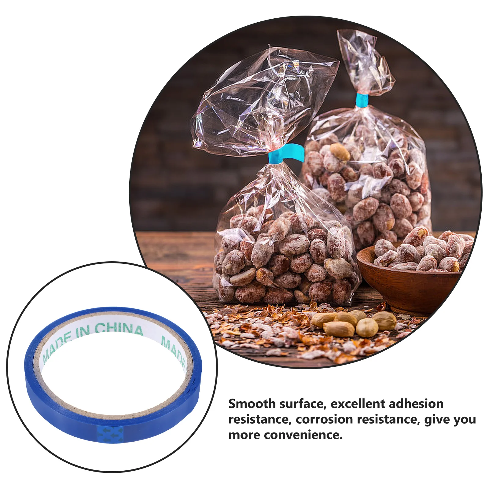 

12 Pcs Sealing Tape Food Storage Bag Sealer Cable Tie Strong Shipping Bopp Candy Packaging