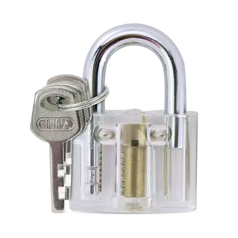 Locksmith Transparent Locks Pick Visible Cutaway Mini Practice View Padlock Hasps Training Skill For Furniture Hardware