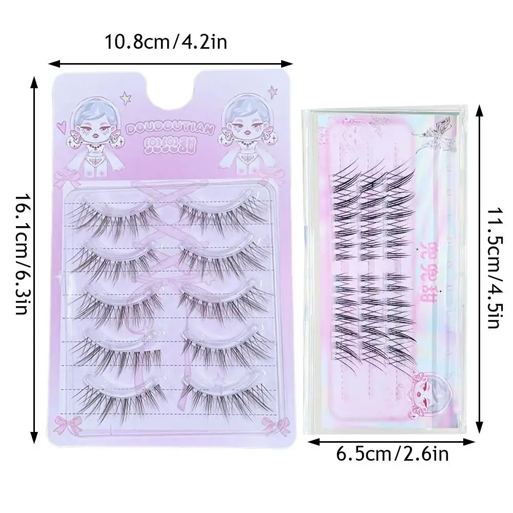 ขนตาปลอมแบบกลุ่ม ขนตาปลอมยาว ต่อขนตา ผมนุ่ม ก้านใส ขนตา เครื่องมือแต่งหน้าทุกวัน ขนตาธรรมชาติ