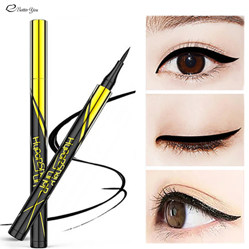 Black Liquid Eyeliner Waterproof Long Lasting Eye Liner Pencil Quick Drying Not Bloom Natural Eyeliner Liquid Pen Cosmetic Tools