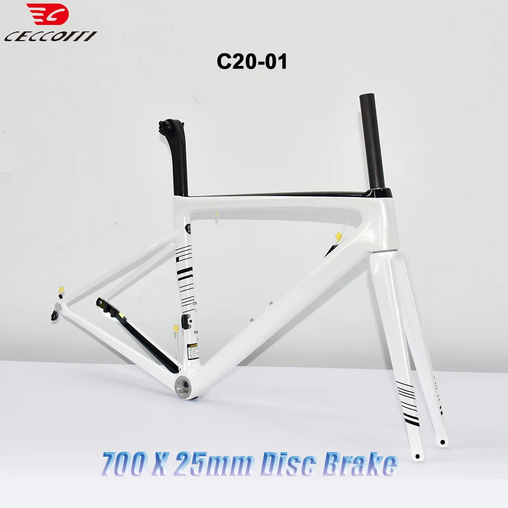 CECCOTTI Factory RF20 Model DIY Color Disc Brake Bike Frame internal wiring Carbon Frame Road BSA Thread BB Bicycle Frameset