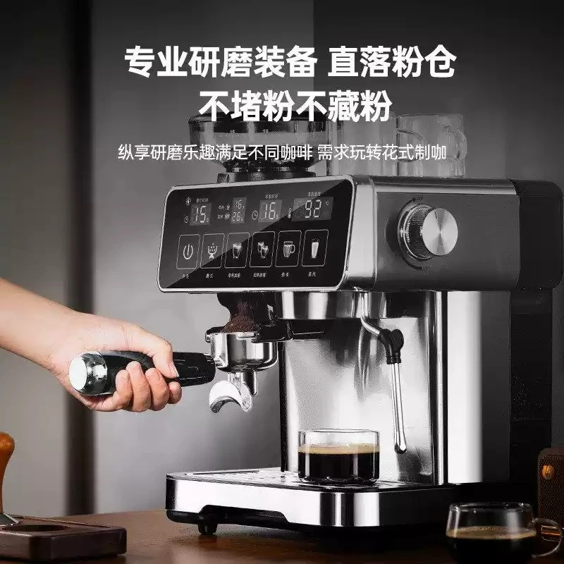 Fully Automatic 20Bar Espresso Machine Built-In Grinder Touch Screen Coffee Maker With Milk Frother Home Office Use