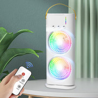 Portable Air Conditioner LED Night Lights Evaporative Air Cooler Small Cooling Fan for Room Bedroom Office