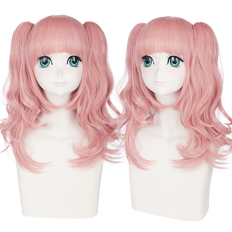 

Cosplay Synthetic Wig Pink Mixed Color Split Style Long Hair Costume Party Role Play Heat Resistant Fiber