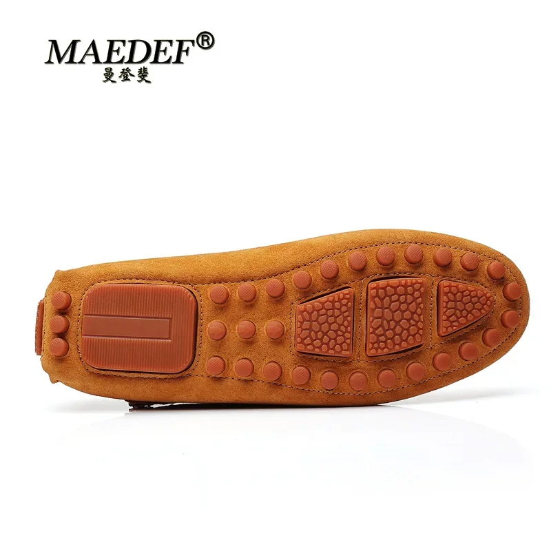 MAEDEF Men\'s Casual Driving Shoes Comfortable Breathable Leather Shoes Men Fashion Loafers High Quality Moccasins Male Flats