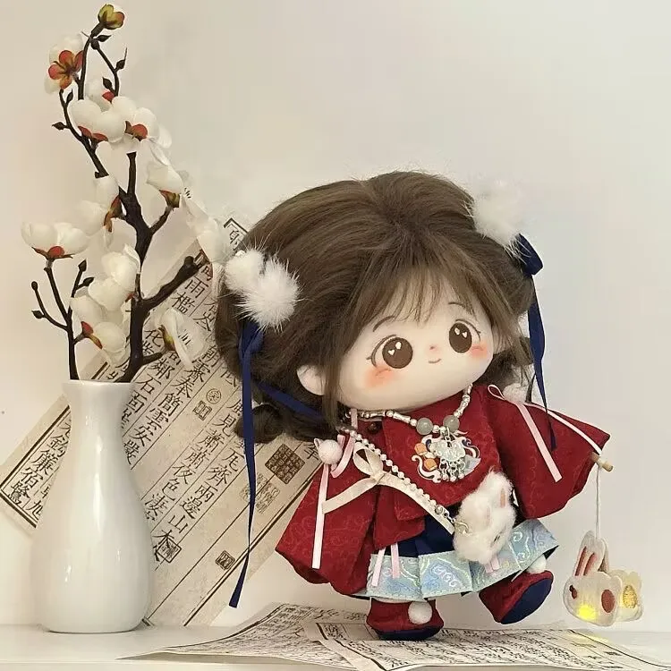 ملابس دمى قطنية 20 سم، خيارات مزدوجة الألوان، مجموعة فساتين قديمة على طراز سلالة مينغ، سمة اللعب، ملابس بديلة للدمية #2