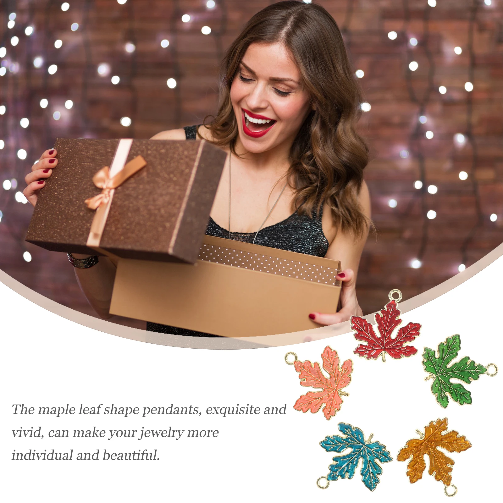 

10 шт., подвески в виде кленового листа для самостоятельного изготовления ювелирных изделий, ожерелье, браслет, серьги, брелок, украшение, подвески в виде листьев