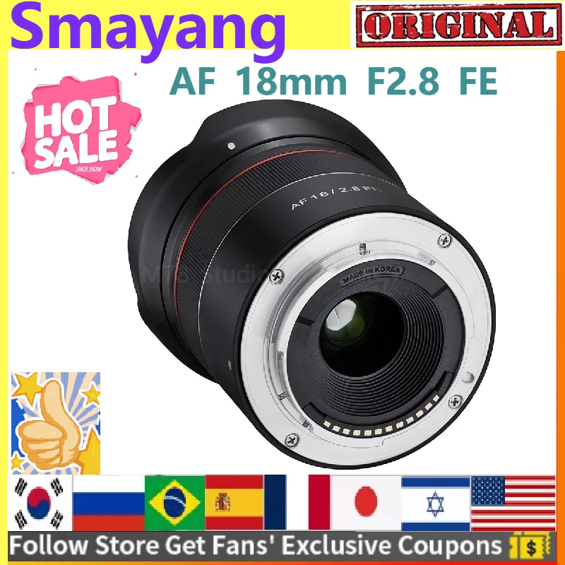 Samyang 18mm F2.8 Wide Angle Auto Focus Lens Full Frame For Sony FE Mount Micro-single Camera A7R4 A7M3 A7S3 A7Riii A7 A7R A6600