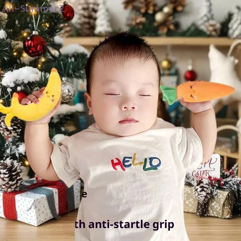 {여름2} 1/2개 아기 진정 장난감 플러시 과일 인형 유아용 안심 수면 보조 홀딩 링 신생아 안심 장난감