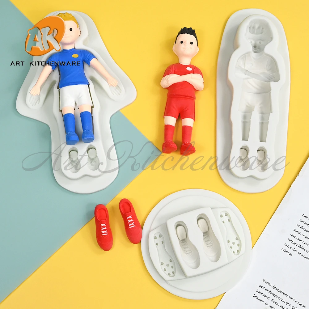 

Sports Fondant Silicone Mold Athlete Cake Molds DIY Cake Decorating Tools Chocolate Gumpaste Moulds Candy Resin Clay Mould