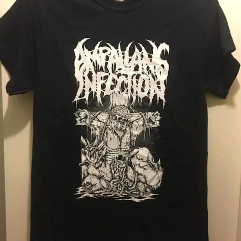 RARE Ampallang Infection T-Shirt LARGE Grindcore Goregrind Deathgrind