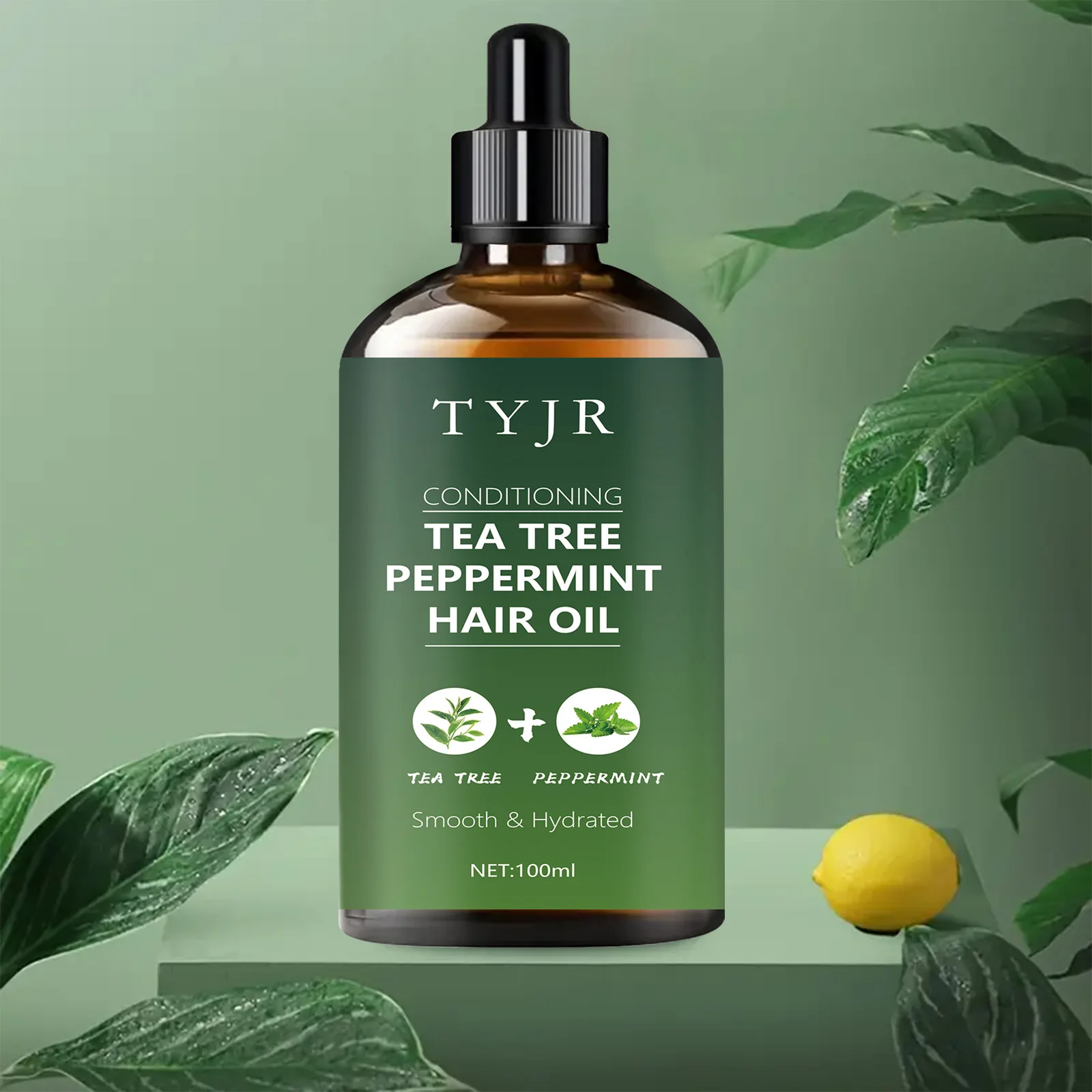 

TYJR Tea Tree & Mint Aromatherapy Hair Oil, Invigorating Scalp & Hair Treatment, Refreshing Scent & Nourishment