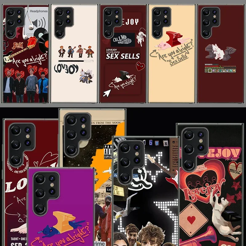 Lovejoy-Band Cover For Samsung Galaxy S21 S20 S23 FE S22 S24 Ultra Phone Case S10 S10E S8 S9 Plus S7 Edge Clear Coque Luxury TPU